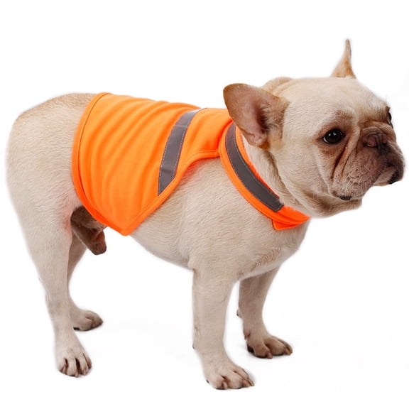 Reflective Pet Vest for Night Walk Safe Dog Visible Vest with Adjustable Hood Breathable Puppy Walking Camping Clothes