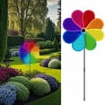 thumbnail image 1 of Reflective Pinwheels,Bird Deterrent Windmill Spinners for Garden & Patio,11.4 Inch Diameter with 28 Inch Stake,Waterproof PVC Material,Scare Birds with Reflective Light, Outdoor Decorative Windmills, 1 of 9