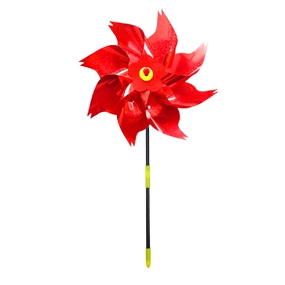 Reflective Pinwheels with Stakes (Pre-Assembled), Extra Sparkly Rainbow Pin Wheel for Garden Decor, Bird Repellent Devices Deterrent to Scare Birds Away from Yard Patio Farm, Colorful(1PC)