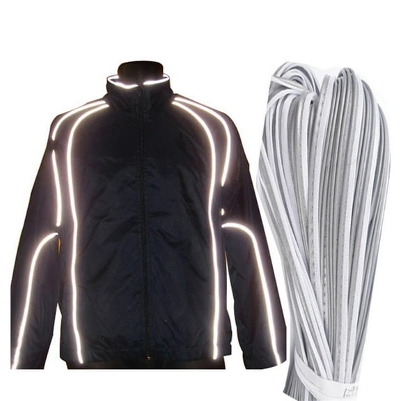 Reflective Piping Fabric Strip 100meters Edging Braid for DIY Clothes, Hats And Handbags Reflective Piping for Clothing