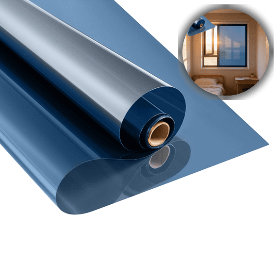 Reflective Privacy Window Film for Home & Office | Heat Control Sun Blocking Mirror Glass Tint for Sliding Doors & Windows