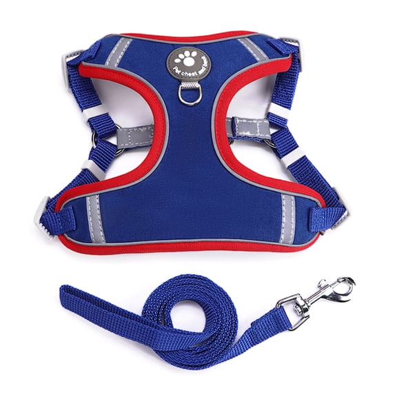 Reflective Puppies Chest Strap Vest with Hook Soft Breathable- Vest and Lead