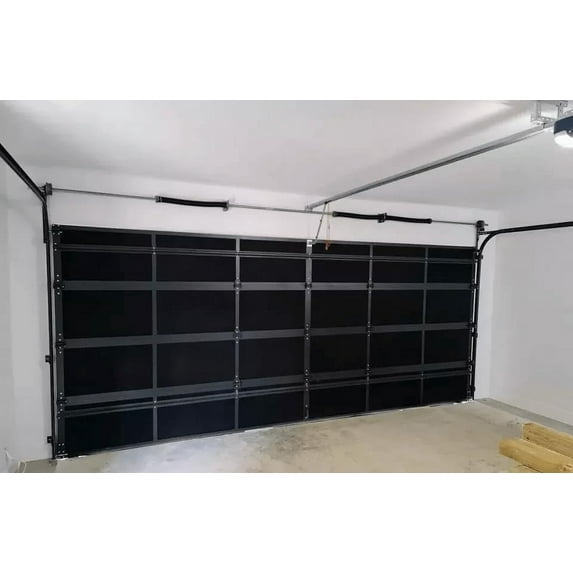 Reflective R8 Black Poly-Foam Garage Door Insulation KIT 2 CAR 16x7 16x8 (4 Row)