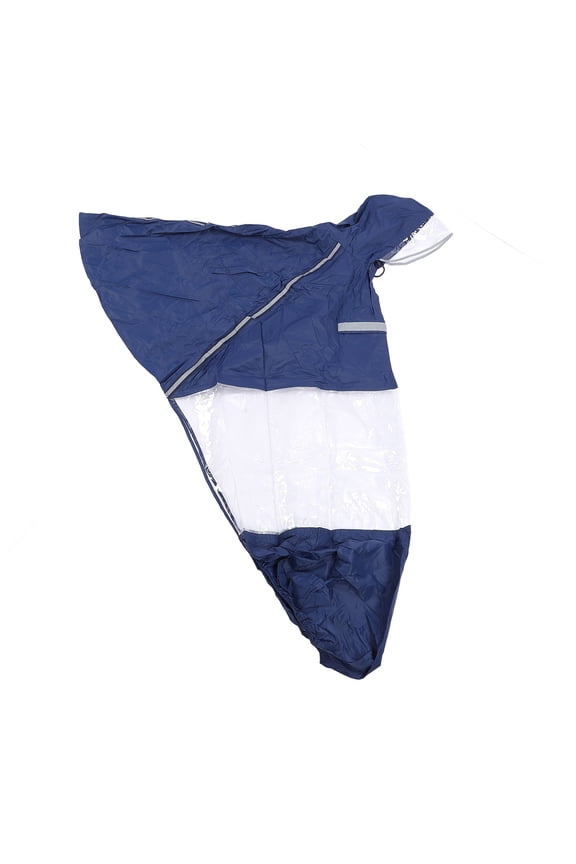 Reflective Rain Poncho Lightweight Windproof Nylon Rain Cape with Adjustable Hood - 24x24 in / 61x61 cm