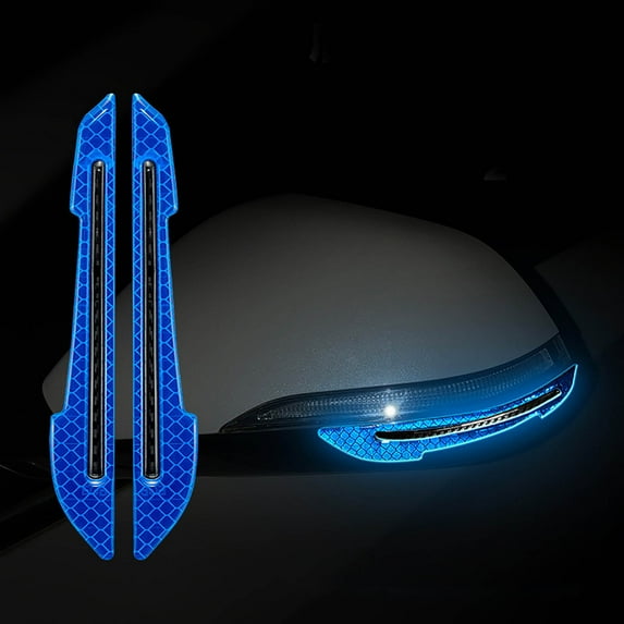 Reflective Rearview Mirror Strip, Anti-Scratch and Anti-Collision Luminous Tape for Car Safety, Waterproof PET Sticker for Night Driving Visibility and Vehicle Exterior Protection