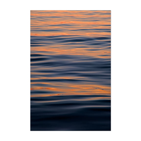 Reflective Ripples - Fire Island New York Photography Ocean Sunset Water Waves Abstract Seascape Calm Unframed Wall Art Print 32 x 48 inches