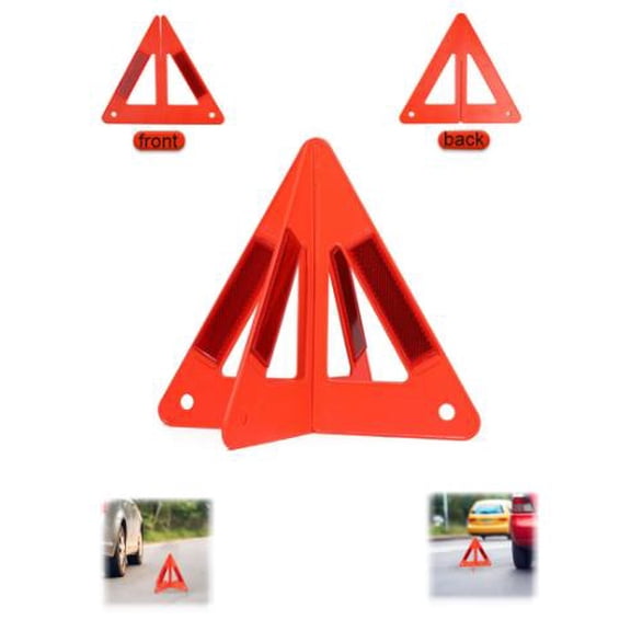 Reflective Road Safety Kit Triangle Warning Sign for Car Emergency Roadside Assistance Portable Durable Safety Triangles
