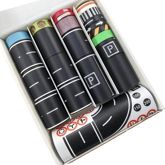 Reflective Roadway Marking Sticker Set - Weatherproof Directional Tapes for Scrapbooking, Home Decor & Classroom Labels