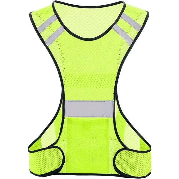 Reflective Running Vest, High Visibility Running Gear with Large Pocket