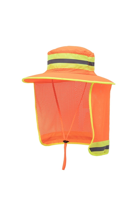 Reflective Safety Hat High Visibility Bucket Hat With Neck Flap Ranger Hat