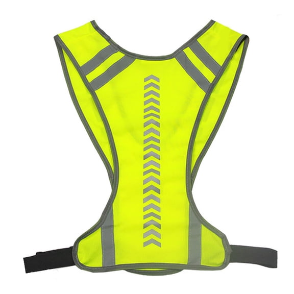 Reflective Safety Vest Jacket High Visibility Fluorescent Green for Cycling Running Motorcycle Outdoor Work