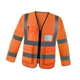thumbnail image 1 of Reflective Safety Vest Long Sleeved High Visibility Lightweight Cloth for Construction Workers Outdoor, 1 of 9