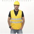 thumbnail image 1 of Reflective Safety Vest Size S-4XL Front Zipper Neon High Visibility Adults Construction Work Security Workwear Volunteer Traffic, 1 of 4