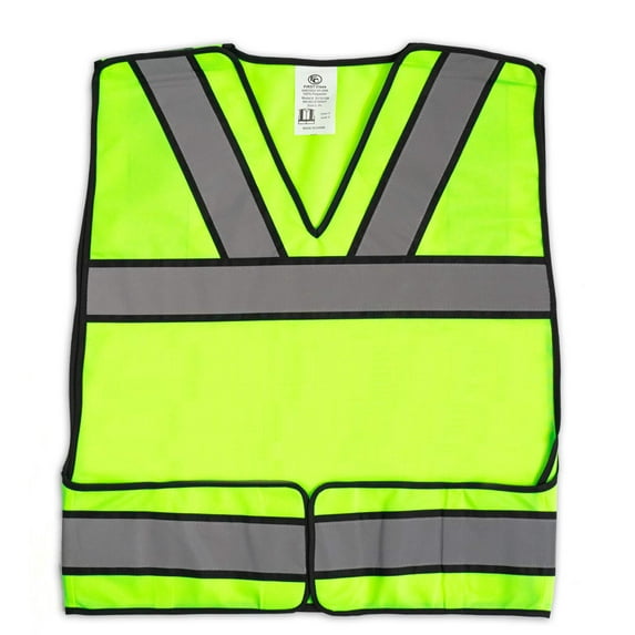 Reflective Safety Vest with Security and No ID (Lime Green) - Small-Medium