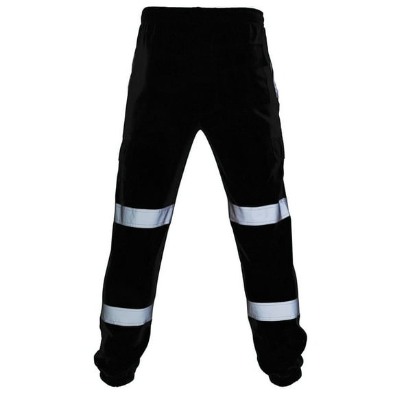 Reflective Safety Work Pants for Men High Visibility Waterproof Cargo Pants Joggers Rain Road Casual Pant with Pockets