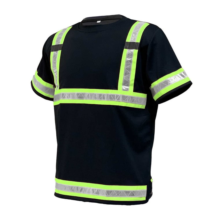 Reflective Safety Work Shirts For Men High Visibility Short