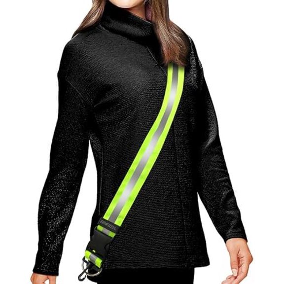 Reflective Sash for Walking at Night | High Visibility Reflectors Running Gear Women Safety Items Replaces Reflective running vest | Perfect for Dog Walking, Night Running & Cycling