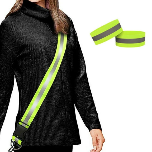 Reflective Sashes for Jogging Walking Biking Cycling Stretchy Reflective Belt