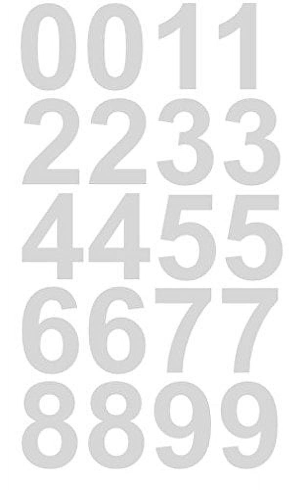 Reflective Sheet of 1 1/2 Inch (White) Numbers Vinyl Custom Street ...