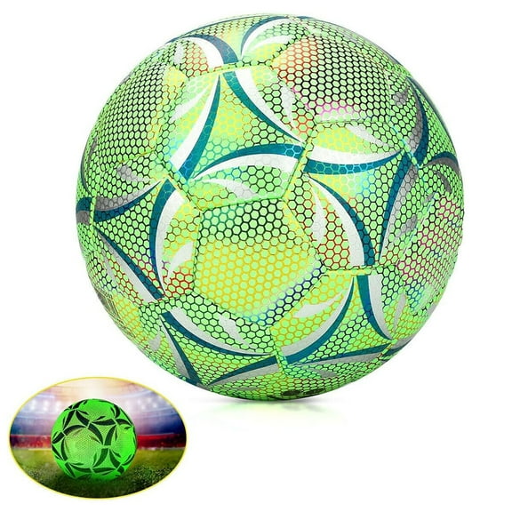 Reflective Soccer Ball Night Glow in the Dark Football For Training