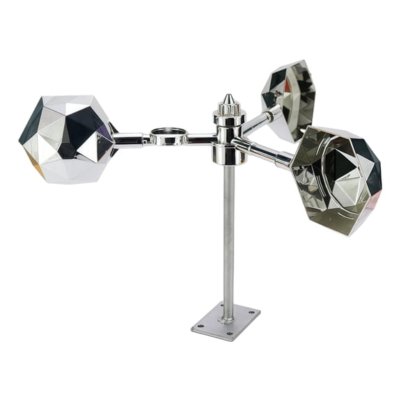 Reflective Spinning Bird Deterrent Device, Multi-Faceted Rotating Bird Repeller, Outdoor Garden Reflective Scare Bird Spinner for Yard, Patio, Fruit Trees,7.68*9.45 in.