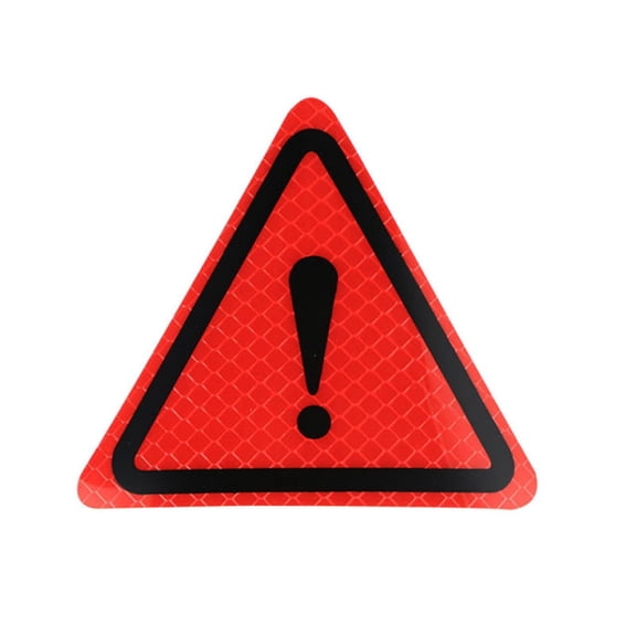 Reflective Stickers Car Bodywork Decorative Paster Motorcycle Triangular Warning Label