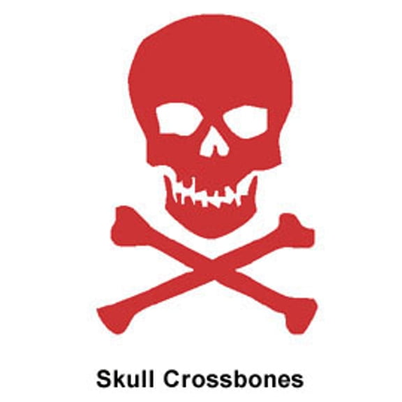 Reflective Stickers, Hard Hat Decals Skull and Crossbones
