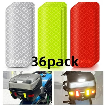 Reflective Stickers - PSLER 36 PCS High Visibility Reflective Tape Waterproof Reflective Strips Bulk Safety Reflective Tape for Car Motorcycle Bike Trailer Helmet Mailbox Bag,1.18 x 3.15 Inch