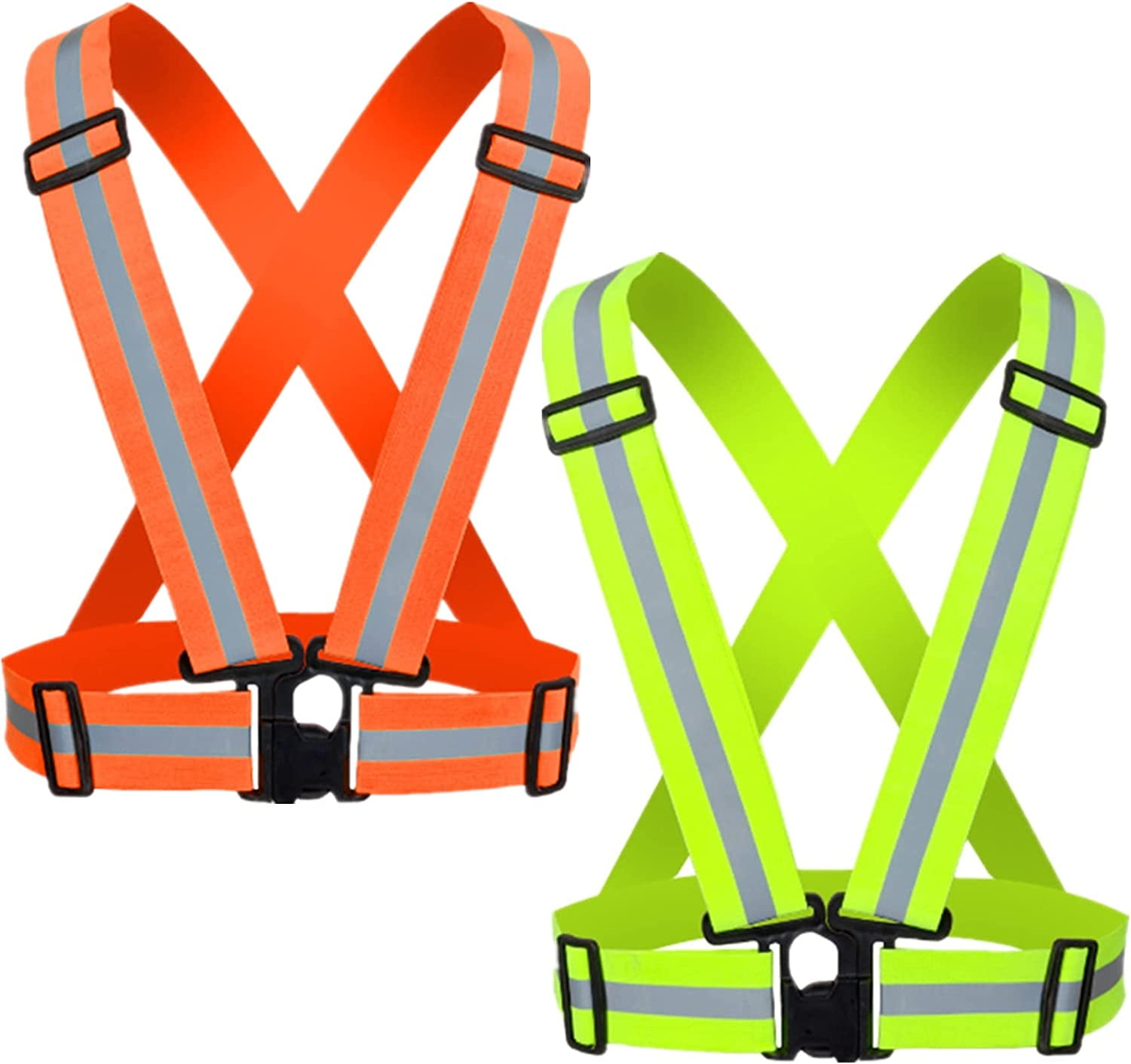 Reflective Strap Safety Vest Gear 210 Pack Adjustable High Visible Reflective Running Gear