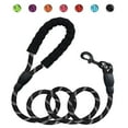 thumbnail image 1 of Reflective Strong Rope Dog Leash with Comfortable Padded Handle Heavy Duty Metal Clasp for Dogs for Pets (5 FT)BLACK, 1 of 6