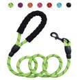thumbnail image 1 of Reflective Strong Rope Dog Leash with Comfortable Padded Handle Heavy Duty Metal Clasp for Dogs for Pets (5 FT)GREEN, 1 of 6