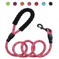 thumbnail image 1 of Reflective Strong Rope Dog Leash with Comfortable Padded Handle Heavy Duty Metal Clasp for Dogs for Pets (5 FT)PINK, 1 of 6