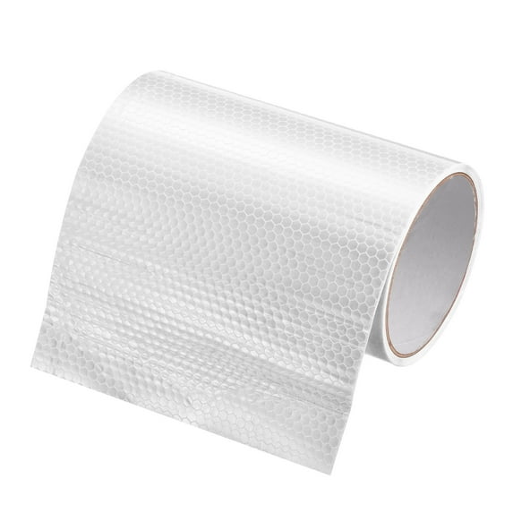 Uxcell Reflective Tape Caution Warning Sticker Adhesive Tape 6 Inch x 10 Ft Waterproof Marking Tape White