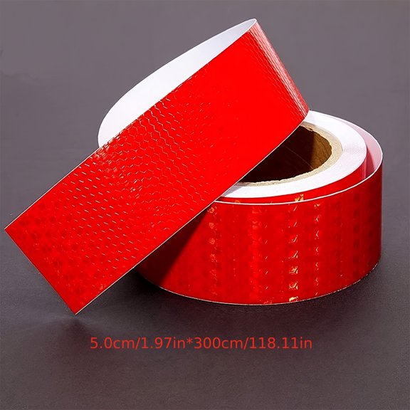 Reflective Tape, Outdoor Waterproof Reflective Warning Strip, Reflective Tape Night Safety Sticker, White, Red, Yellow Reflective Tape, Suitable for Trailers and Bicycles