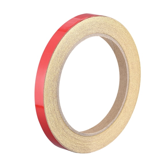 Reflective Tape Red, 10mm x 25m, Outdoor Waterproof Warning Tape For Bikes, RV, and Boat Marking