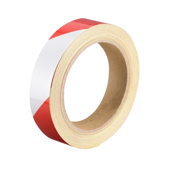 Reflective Tape Red White, 20mm x 25m, Outdoor Waterproof Warning Tape For Bikes, RV, and Boat Marking