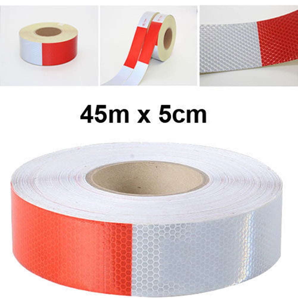 Houseables Reflective DOT Tape Roll, DOT-C2, 150' X 2, Red/White, Trailer  Reflector, Caution Safety Warning, Visibility Film, 4 by 4 Truck Car