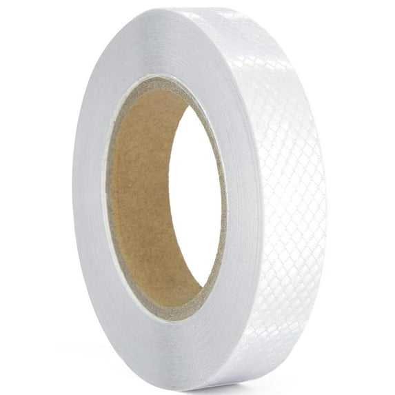 Reflective Tape, Waterproof Self Adhesive Dot Reflective Tape Outdoor Safety Caution Reflector for Trailers, Bikes, Cars(Silver, 1 Inch x 65 Feet)