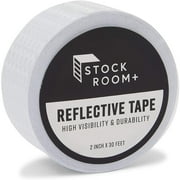 Reflective Tape - White Outdoor Reflector Safety Roll for Trailers, Warning, Signs, Stairs, Bikes (2 In x 30 FT)