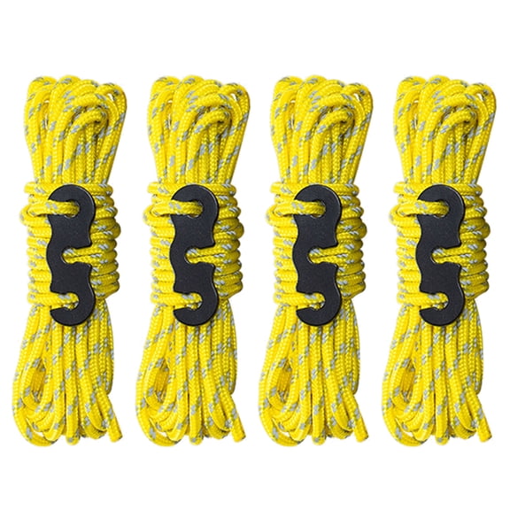 Reflective Tent Guy Rope, Light Weight Tent Guide Line Cord, 13 Feet Guy Rope for Outdoor Camping Hiking Awning Tent