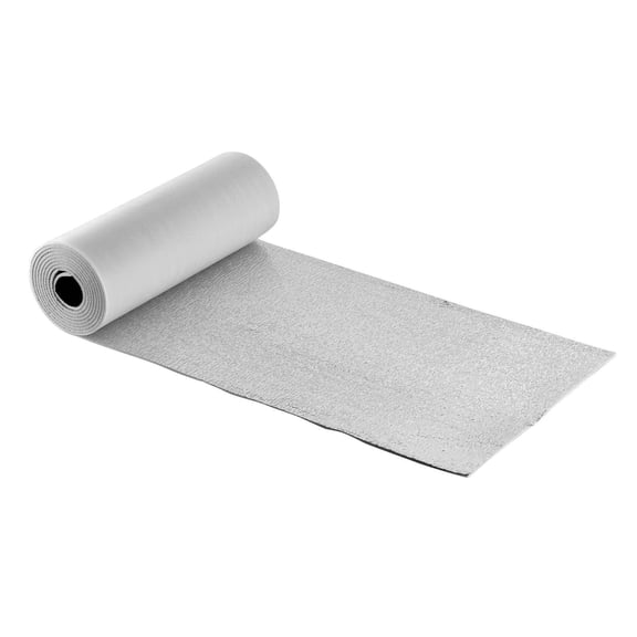 Reflective Thermal Insulation Roll Double Garage Door Insulation Kit 6mm Thick 24 Inches x 18 Feet 4 Rolls Aluminum Foil EPE Foam Core Radiation Barrier White PE Film Garage Door Cover