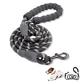 thumbnail image 1 of Reflective Threads Dog Leashes - Comfortable Padded Handle, Adjustable Nylon Leashes for All Dogs Outside Training, Walking, Playing, Camping, or Yard, 1 of 8