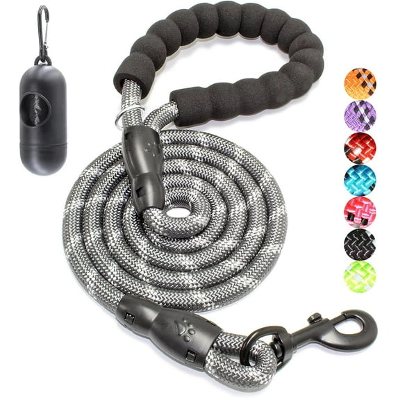 Reflective Traction Rope Multi-color Nylon Round Rope Large and Medium-sized Explosion-proof Dog Rope Foam Handle Traction Belt