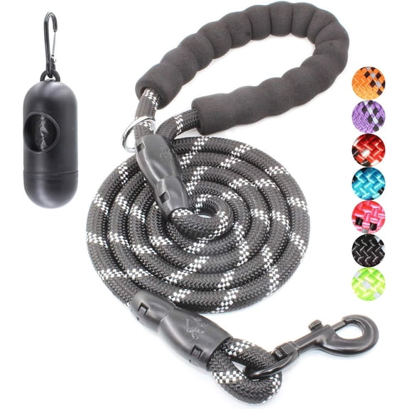 Reflective Traction Rope Multi-color Nylon Round Rope Large and Medium-sized Explosion-proof Dog Rope Foam Handle Traction Belt