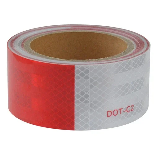 Reflective Trailer Tape 2 Inch X 30 Feet Red And White Safety Warning Strips