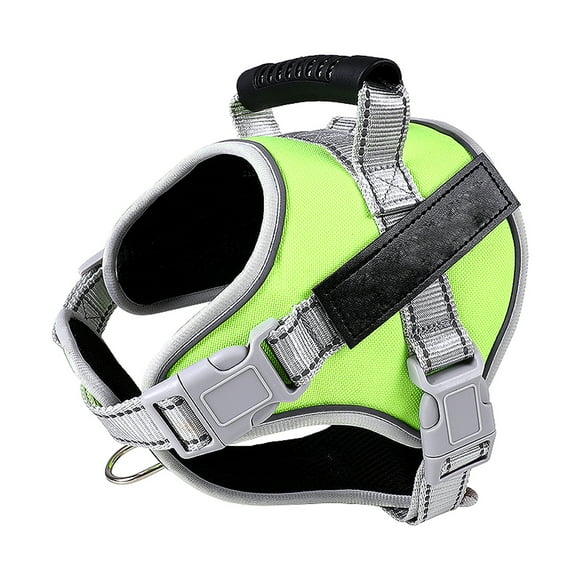Reflective Training No Pull Dog Harnesses with 4 Pcs Free Patches/Tag,Puppy Outdoor Easy Control Soft Padded Service Vest for Small Medum Large Dogs (Green m)