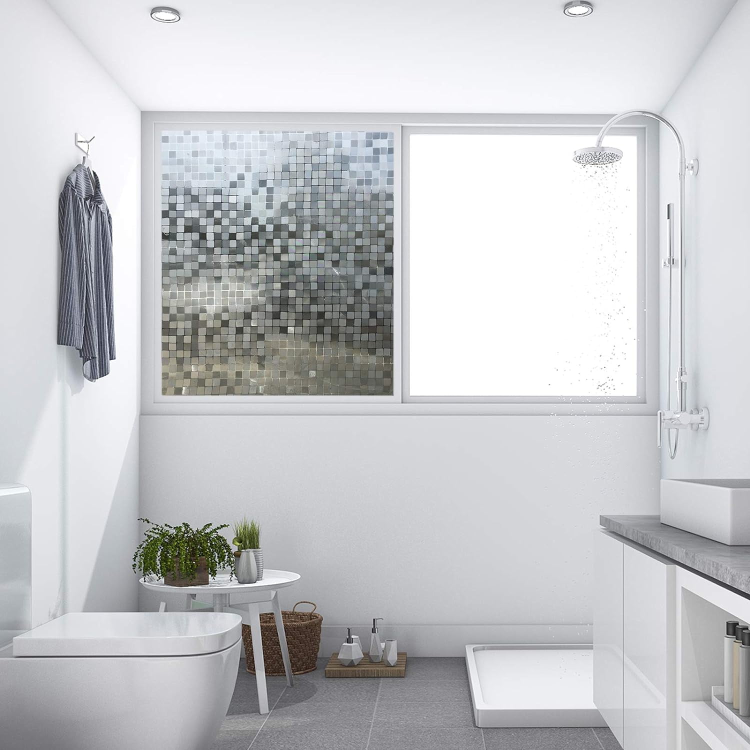 Reflective Translucent Window Glass Door Privacy Static Cling Reusable ...