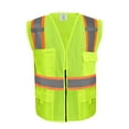 thumbnail image 1 of Reflective Vest Class 2 Safety Vests ANSI with 4 Pockets Zipper High Visibility Construction Uniform, 1 of 5