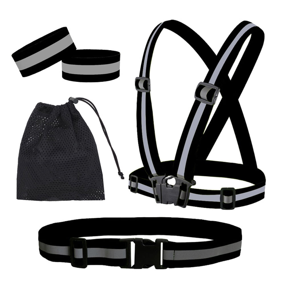 Reflective Vest, Reflective Glow Belt with 3Pack Reflector Armbands