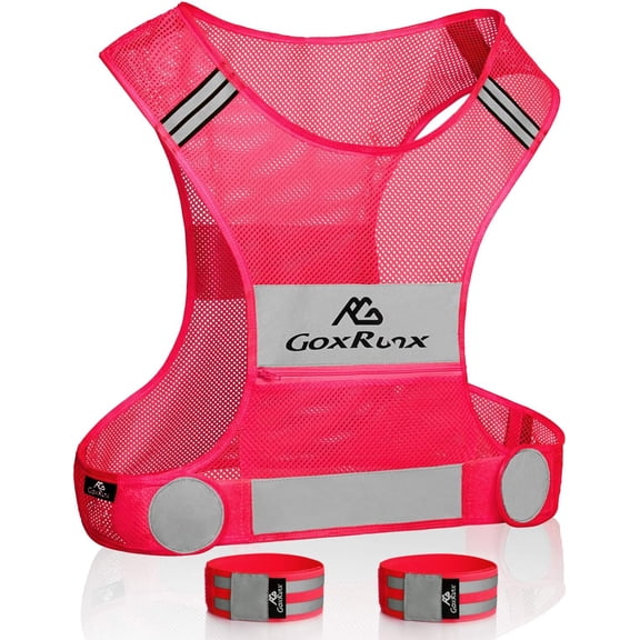 Reflective Vest Running Gear,Lightweight Reflective Safety Vests with Arm Bands